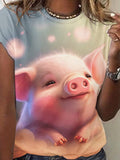 Cute Flower Pig T-shirt