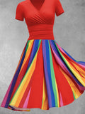 Women's Vintage Rainbow Dress