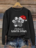 Funng Dog Lover Diamond Letter Christmas Print Sweatshirt