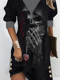 Women's Punk Skull Maxi Dress