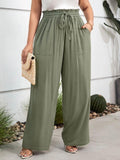 Women’s Casual Cozy Cotton And Linen Pants Green / S