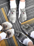 Cute Cat Series Printed Ankle Socks