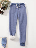 Women's Lamb Fleece Thickened Warm Sweatpants