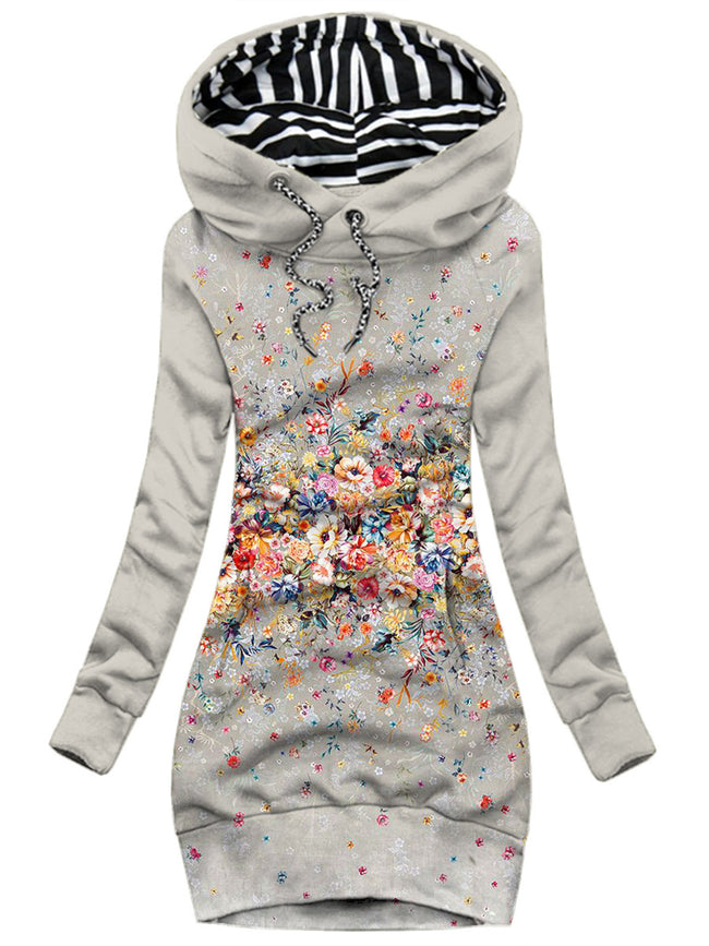 Women's Daily Vintage Print Hoodie-1020-03