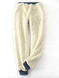 Women's Lamb Fleece Thickened Warm Sweatpants