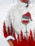 Christmas Wine Glass Casual T-Shirt