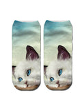 Cute Cat Series Printed Ankle Socks