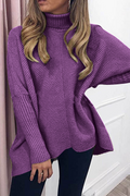 Casual Patchwork Basic Turtleneck Sweaters(14 Colors)