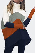 Casual Patchwork Basic Turtleneck Sweaters(14 Colors)