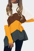 Casual Patchwork Basic Turtleneck Sweaters(14 Colors)