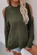 Casual Solid Hollowed Out O Neck Tops(6 Colors)