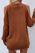 Casual Solid Hollowed Out O Neck Tops(6 Colors)