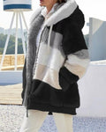 HOT SELL RCONTRASTING LAMB WOOL PADDED COAT SPECIAL OFFER