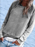 Casual Long Sleeve Crew Neck Sweatshirts & Hoodies