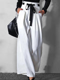 Paperbag High Waist Baggy Wide Leg Casual Pant