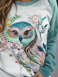 Women's Owl Printed Sweater