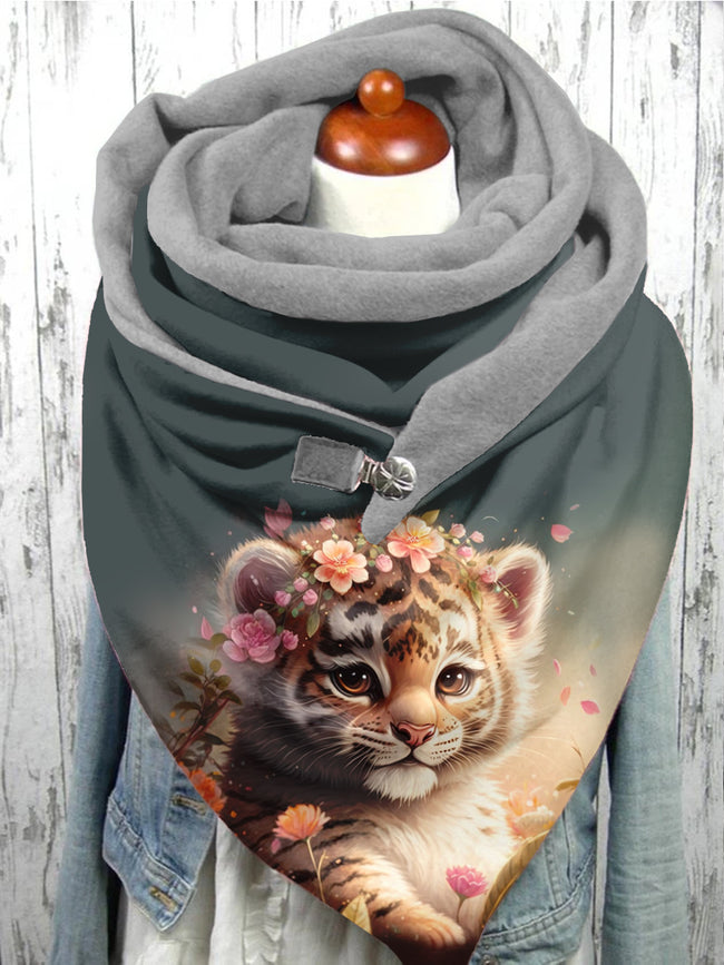 Tiger Art Print Cozy Warm Scarf