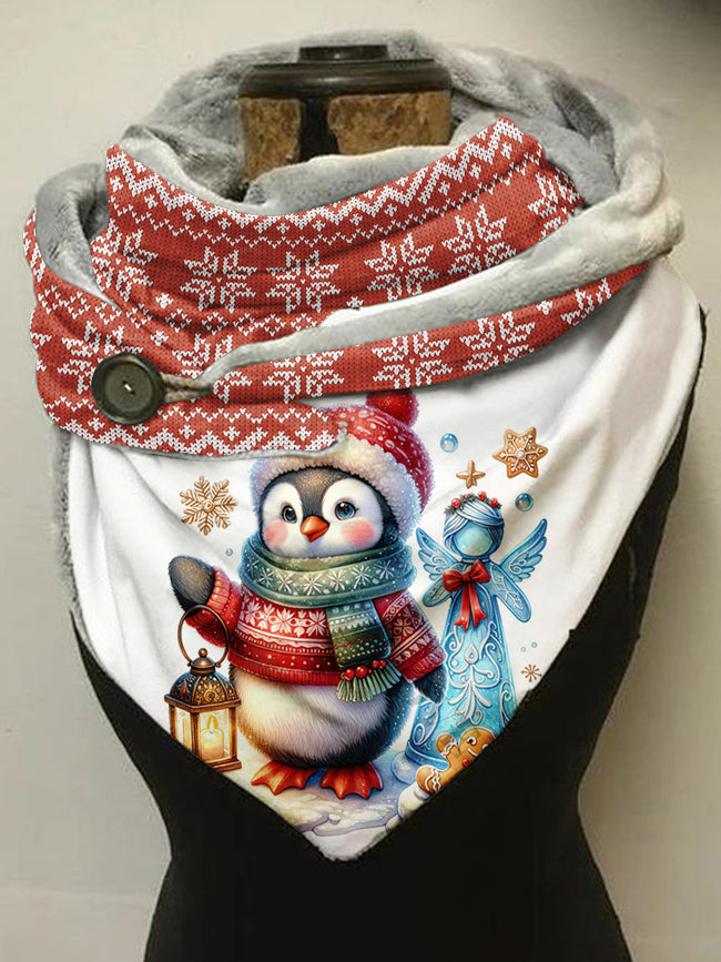 Christmas Penguin Scarf and Shawl