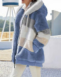 HOT SELL RCONTRASTING LAMB WOOL PADDED COAT SPECIAL OFFER