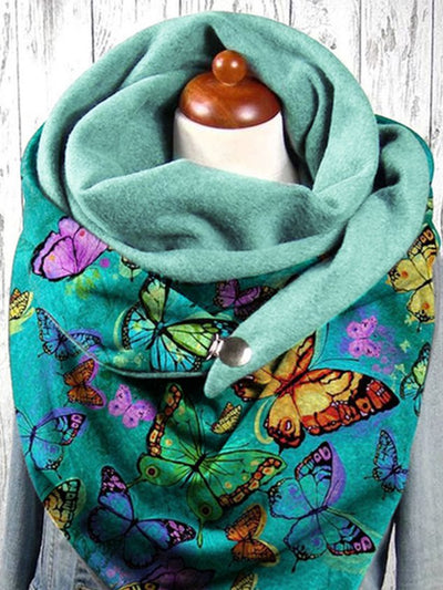 Schmetterling Print Warm Schal
