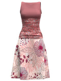 Women's Artistic Summer Vintage Flower Maxi Dress