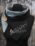 Windproof Warm Music Symbol Scarf Autumn Winter Triangle Scarf