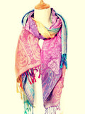 Ethnic Jacquard Colorful Ethnic Pattern Long Scarf Shawl Scarf Dual Use