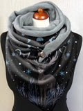 Casual Elk Pattern Triangle Scarf Windproof/Warm