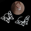 Elegant Silver Butterfly Earrings