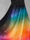 Women's Rainbow Star Art Design Dress