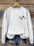 Women's Infinity Cat Paw Print Print Sweatshirt