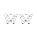 Elegant Silver Butterfly Earrings