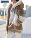 HOT SELL RCONTRASTING LAMB WOOL PADDED COAT SPECIAL OFFER