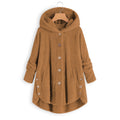 Women Vintage Solid Long Sleeve Hoodie Wool Double-sided Fleece Coat - Buy2 Free Shipping