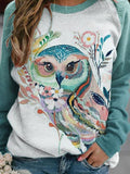 Women's Owl Printed Sweater