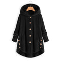 Women Vintage Solid Long Sleeve Hoodie Wool Double-sided Fleece Coat - Buy2 Free Shipping