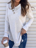 AsymmetricalNeck Casual Tunic Tops