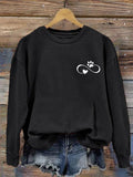 Women's Infinity Cat Paw Print Print Sweatshirt