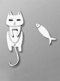 Cat And Fish Alloy Earrings