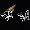 Elegant Silver Butterfly Earrings