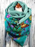 Schmetterling Print Warm Schal