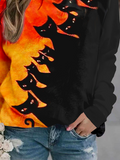 Halloween Loose Crew Neck Casual Plus Size Sweatshirts