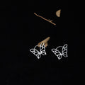 Elegant Silver Butterfly Earrings