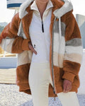 HOT SELL RCONTRASTING LAMB WOOL PADDED COAT SPECIAL OFFER