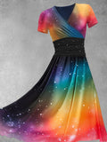 Women's Rainbow Star Art Design Dress