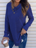 AsymmetricalNeck Casual Tunic Tops