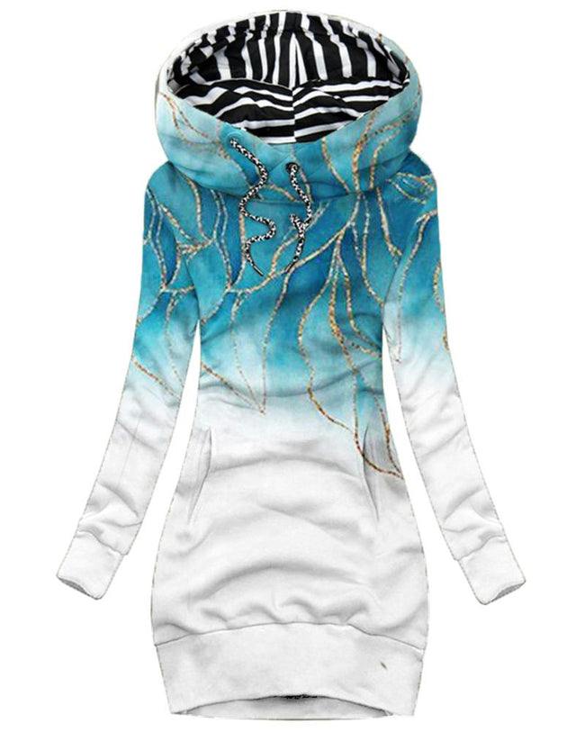 Women's Daily Vintage Gradient Print Hoodie