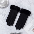 Ladies Suede Classic Plus Velvet Gloves