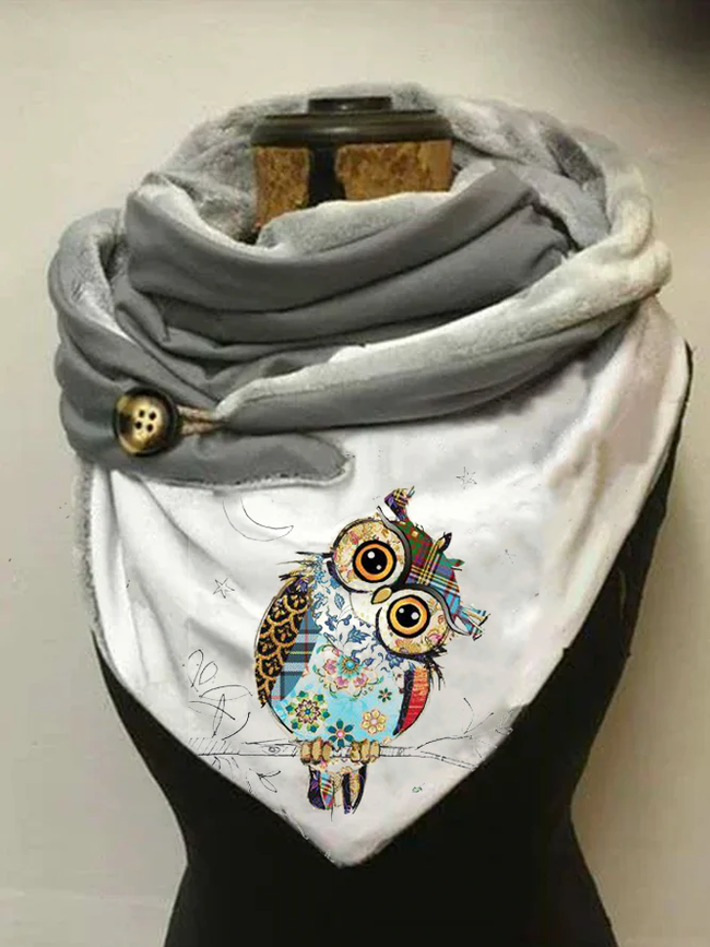 Printed casual warm scarf