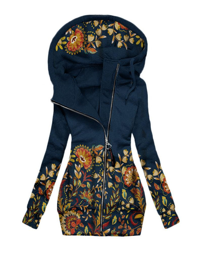 Women's Daily Vintage Print Hoodie-081625